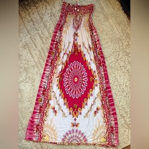Just Love Red and White Maxi Dress S